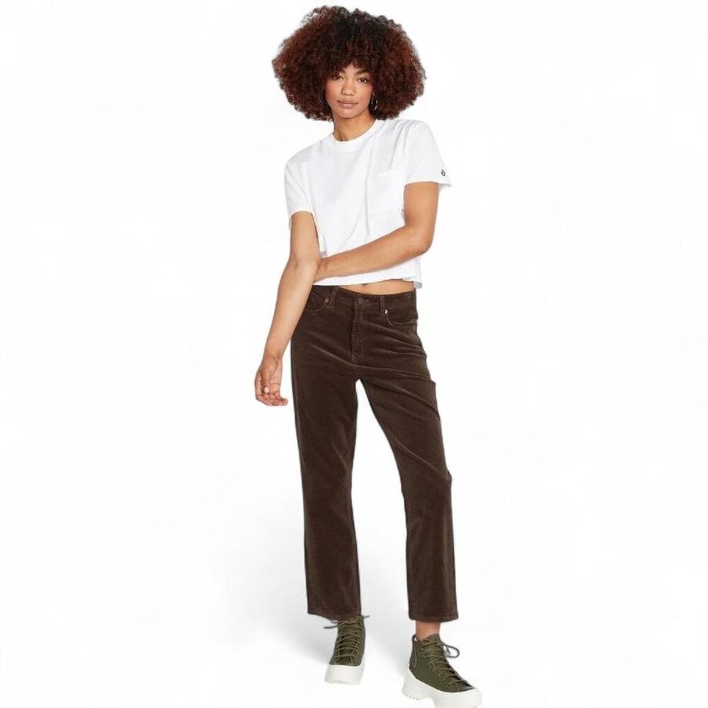 Volcom Stoned Straight Corduroy Pants in Espresso New with Tags